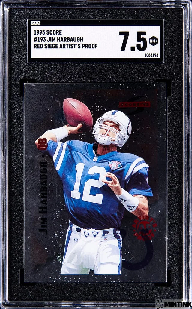 1995 Score Jim Harbaugh Red Siege Artist's Proof #193 card image
