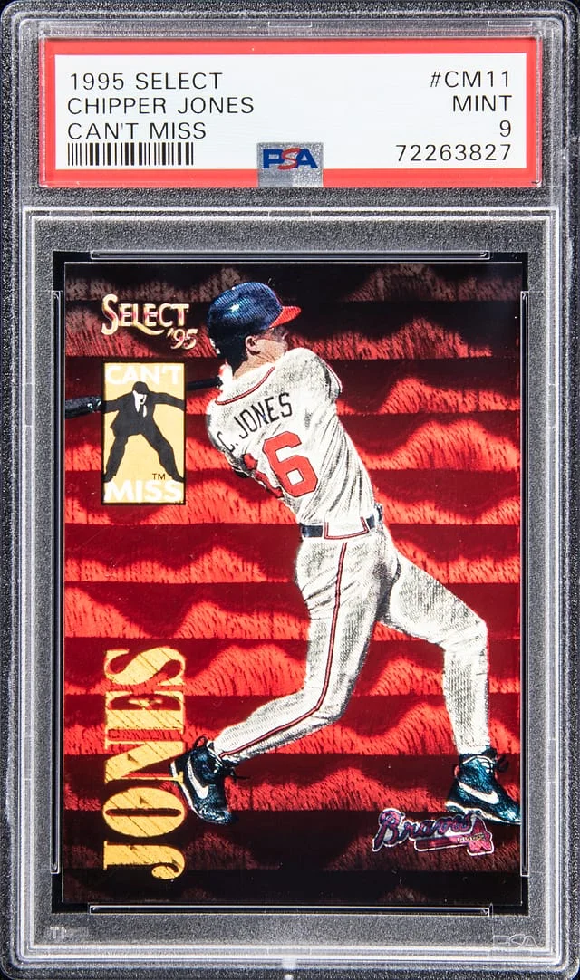 1995 Select Chipper Jones Can't Miss #CM11 card image