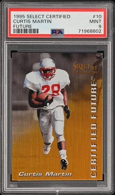 1995 Select Curtis Martin Certified Future Future #10 card image
