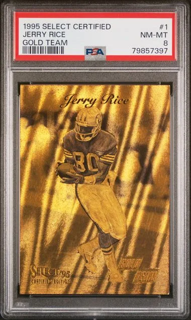 1995 Select Jerry Rice Certified Gold Team #1 card image