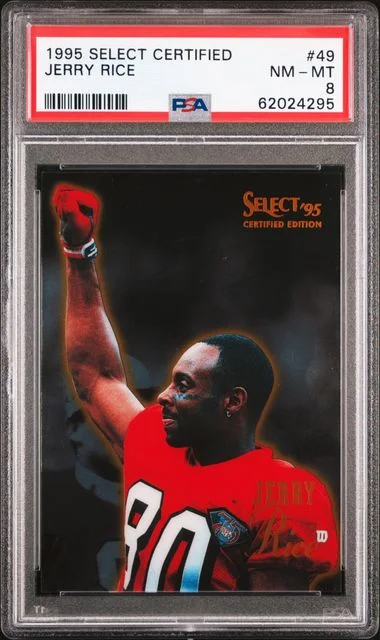 1995 Select Jerry Rice Certified #49 card image