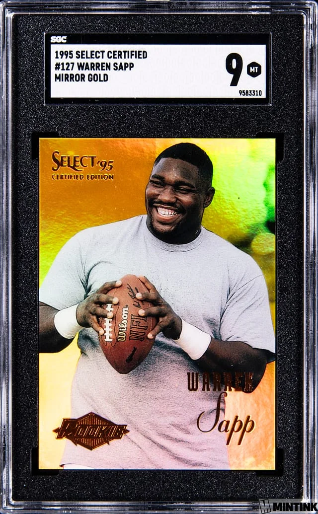 1995 Select Warren Sapp Certified Mirror Gold #127 card image