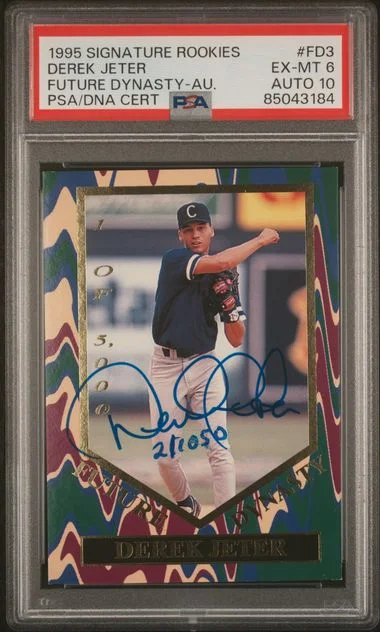 1995 Signature Rookies Future Dynasty Autograph-D.G. Only Derek Jeter #FD3 card image