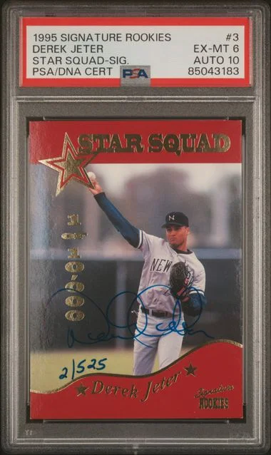 1995 Signature Rookies Star Squad Signatures-D.G. Only Derek Jeter #3 card image