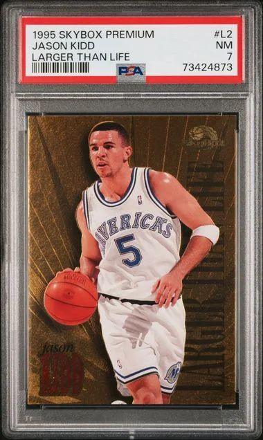 1995 SkyBox Premium Jason Kidd Larger Than Life Larger Than Life #L2 card image