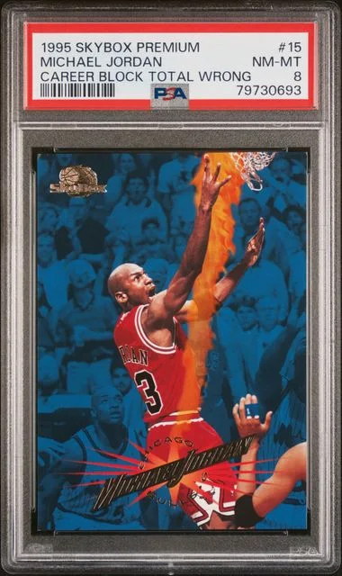 1995 SkyBox Premium Michael Jordan Career Block Total Wrong #15 card image