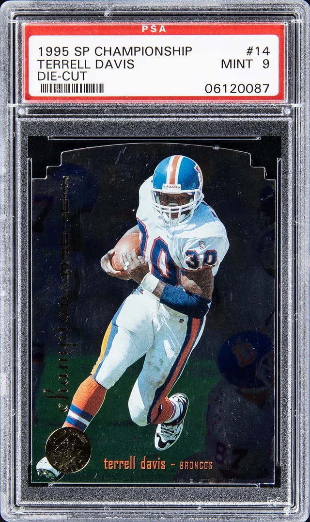 1995 SP Championship Die Cut Terrell Davis #14 card image