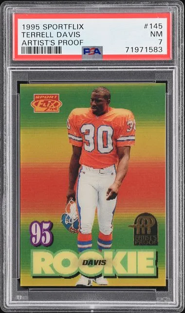 1995 Sportflix Artist's Proof Terrell Davis #145 card image