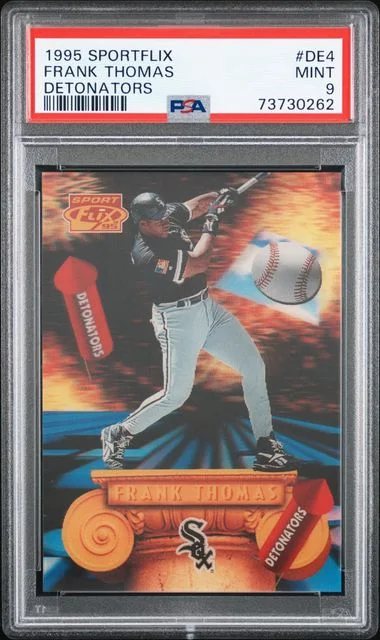1995 Sportflix Detonators Frank Thomas #DE4 card image