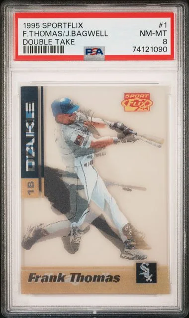 1995 Sportflix Double Take Frank Thomas/Jeff Bagwell #1 card image