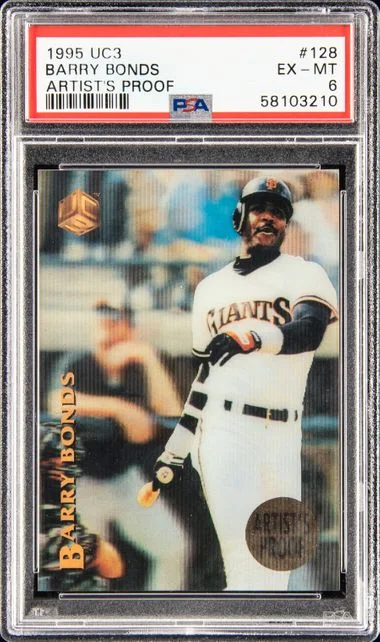 1995 Sportflix/Uc3 Artist's Proof Barry Bonds #128 card image