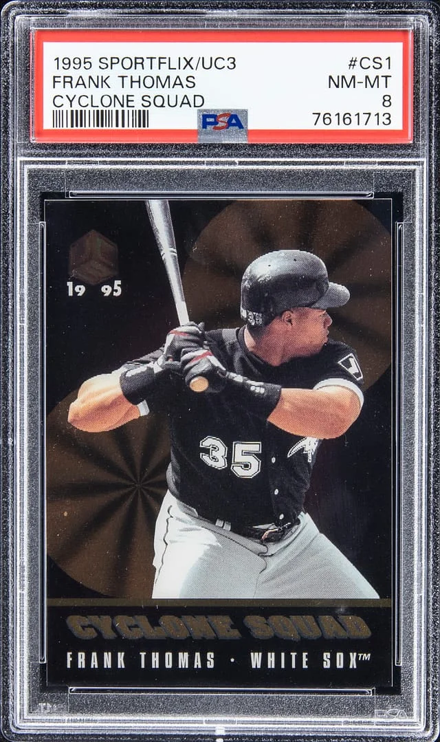 1995 Sportflix/UC3 Cyclone Squad Frank Thomas #CS1 card image