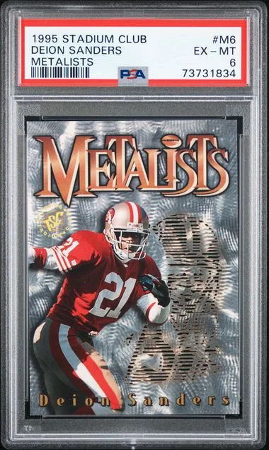 1995 Stadium Club Deion Sanders Metalists Metalists #M6 card image