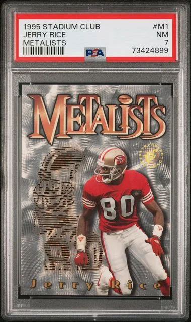 1995 Stadium Club Jerry Rice Metalists Metalists #M1 card image