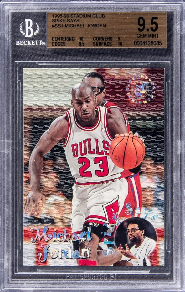 1995 Stadium Club Michael Jordan Spike Says #SS1 card image