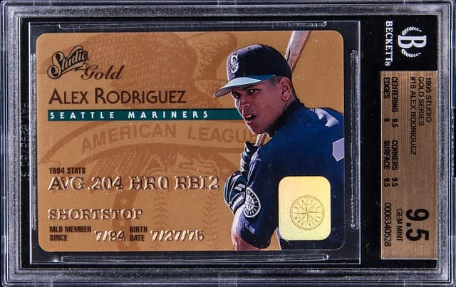 1995 Studio Gold Series Alex Rodriguez #18 card image