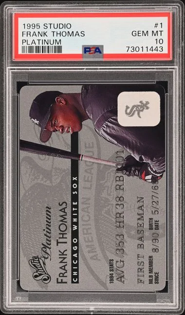 1995 Studio Platinum Frank Thomas #1 card image