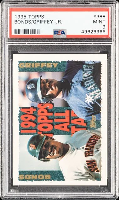1995 Topps Barry Bonds/Ken Griffey Jr. #388 card image