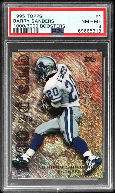 1995 Topps Barry Sanders 1000/3000 Boosters #1 card image