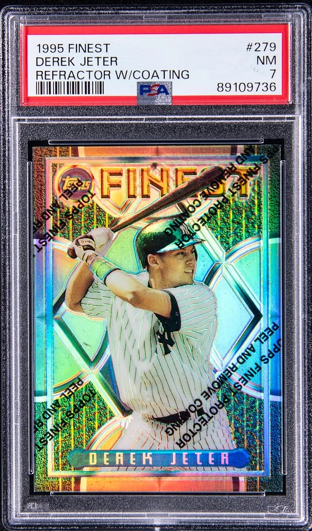 1995 Topps Finest Derek Jeter Refractor W/Coating #279 card image