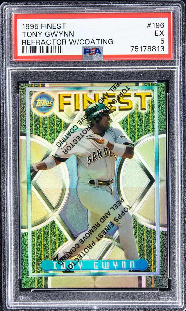 1995 Topps Finest Tony Gwynn Refractor W/Coating #196 card image