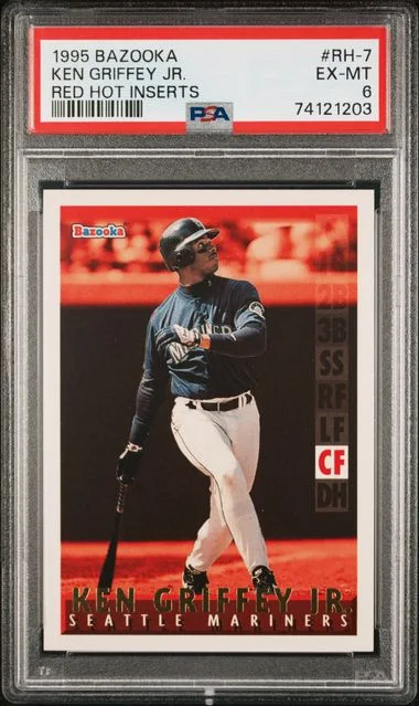 1995 Topps Ken Griffey Jr. Bazooka Red Hot Inserts #RH-7 card image