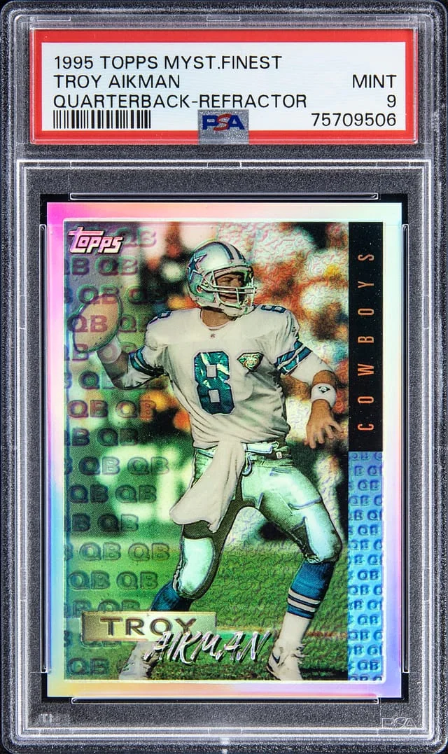 1995 Topps Mystery Finest Quarterback - Refractor Troy Aikman #no-number card image