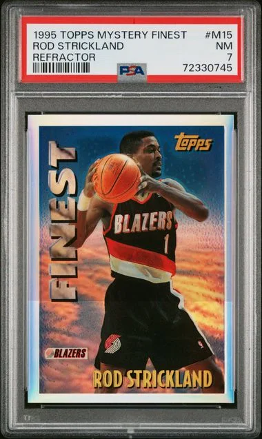1995 Topps Rod Strickland Mystery Finest Refractor #M15 card image