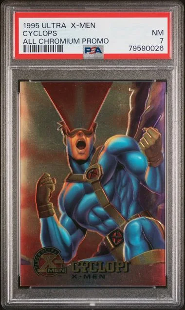 1995 Ultra X-Men All Chromium Promo Cyclops #no-number card image