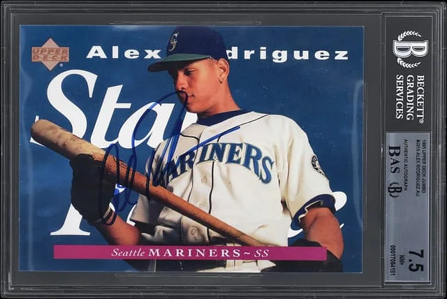 1995 Upper Deck Alex Rodriguez Jumbo Autograph #215 card image