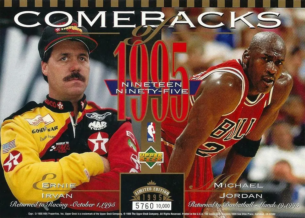 1995 Upper Deck Authenticated Comebacks of 1995 Michael Jordan #NNO card image
