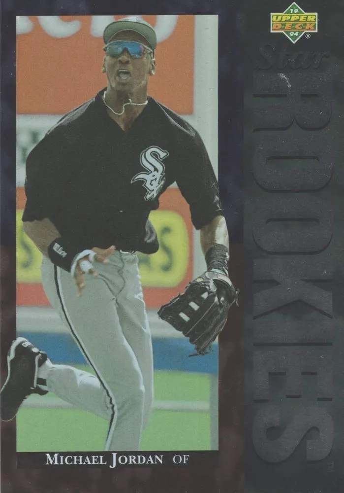1995 Upper Deck Authenticated Michael Jordan Star Rookies 3x5 Michael Jordan #19 card image