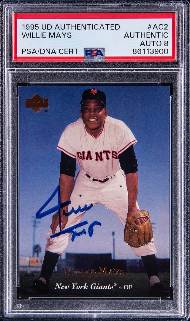 1995 Upper Deck Authenticated Willie Mays #AC2 card image