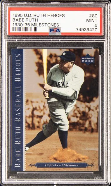 1995 Upper Deck Babe Ruth Ruth Heroes 1930-35 Milestones #80 card image