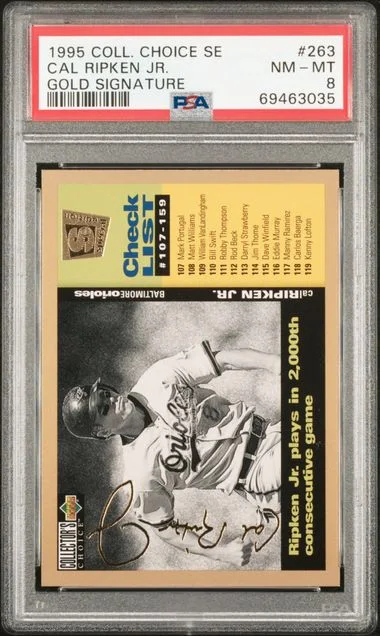 1995 Upper Deck Collector's Choice Cal Ripken Jr. Special Edition Gold Signature #263 card image