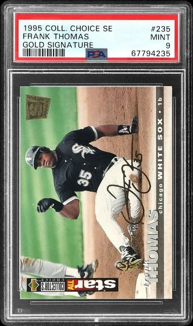 1995 Upper Deck Collector's Choice Frank Thomas SE Gold Signature #235 card image