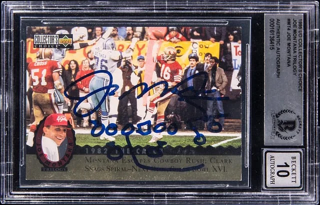 1995 Upper Deck Collector's Choice Joe Montana Trilogy #MT4 card image