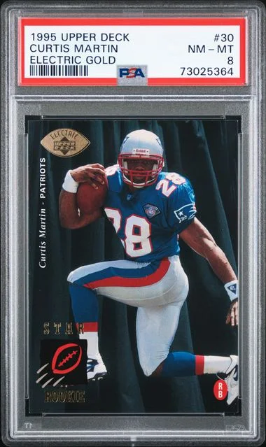 1995 Upper Deck Curtis Martin Electric Gold #30 card image