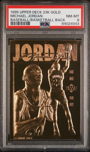 1995 Upper Deck Gold Baseball/Basketball Back Michael Jordan #23K card image