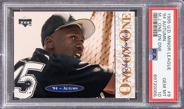 1995 Upper Deck Michael Jordan, 1994 Autumn Minor League One On One #9 card image
