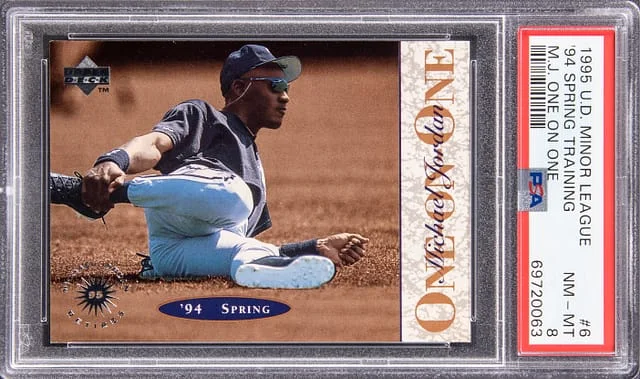 1995 Upper Deck Michael Jordan, 1994 Spring Training Minor League One On One #6 card image