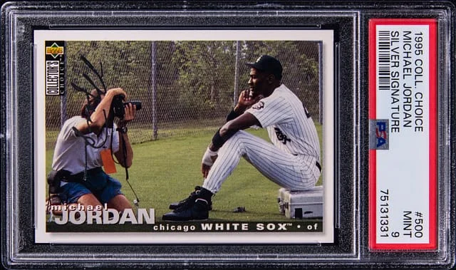 1995 Upper Deck Michael Jordan Collectors Choice Silver Signature #500 card image
