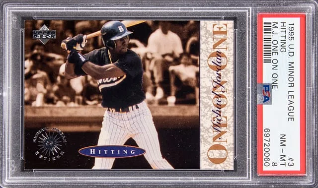 1995 Upper Deck Michael Jordan, Hitting Minor League One On One #3 card image