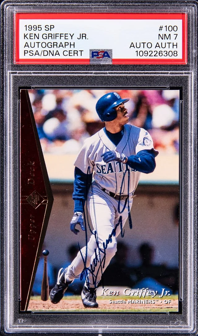 1995 Upper Deck SP Ken Griffey Jr. Autograph #100 card image
