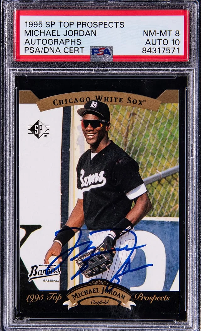 1995 Upper Deck SP Top Prospects Autographs Michael Jordan #no-number card image
