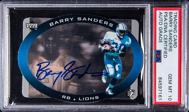 1995 Upper Deck SPx Barry Sanders Autograph #16 card image