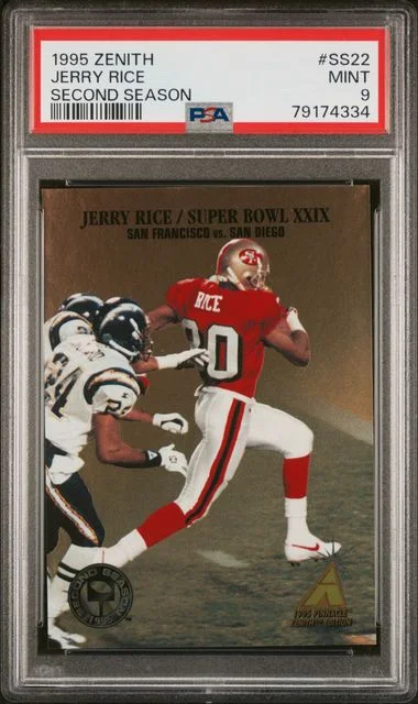 1995 Zenith Second Season Jerry Rice #SS22 card image