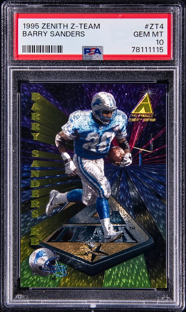 1995 Zenith Z-Team Barry Sanders #ZT4 card image