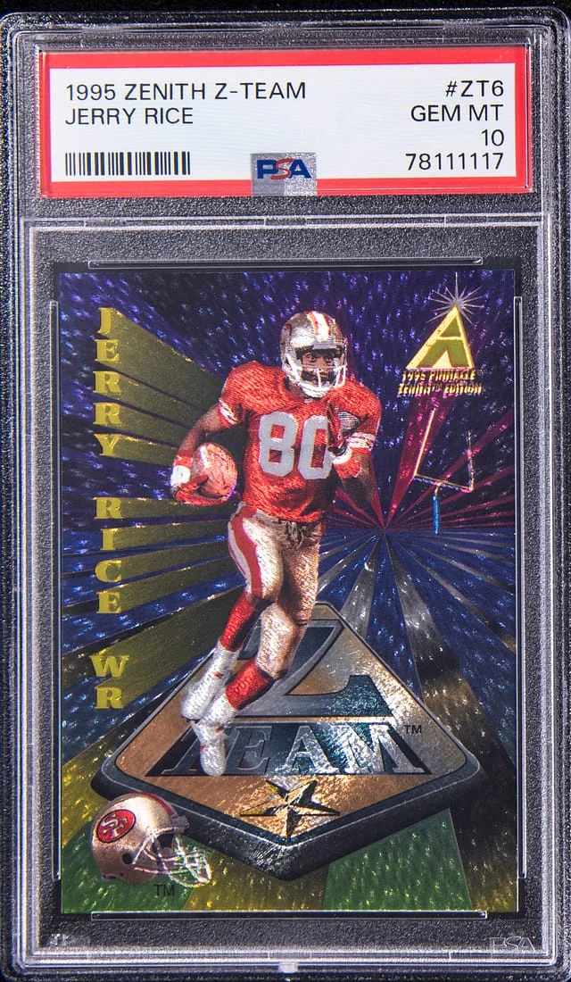 1995 Zenith Z-Team Jerry Rice #ZT6 card image