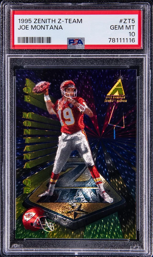 1995 Zenith Z-Team Joe Montana #ZT5 card image